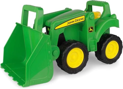 Tractor John Deere de juguete con pala